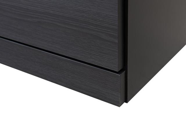 BK-club A4が入る薄型カウンター下収納 幅120cm 奥行34cm 高さ86.5cm キャビネット 完成品 日本製 スタイリッシュブラック 引出しタイプ 薄型 カウンター下収納 キッチン キッチン収納(代引不可)【送料無料】_8