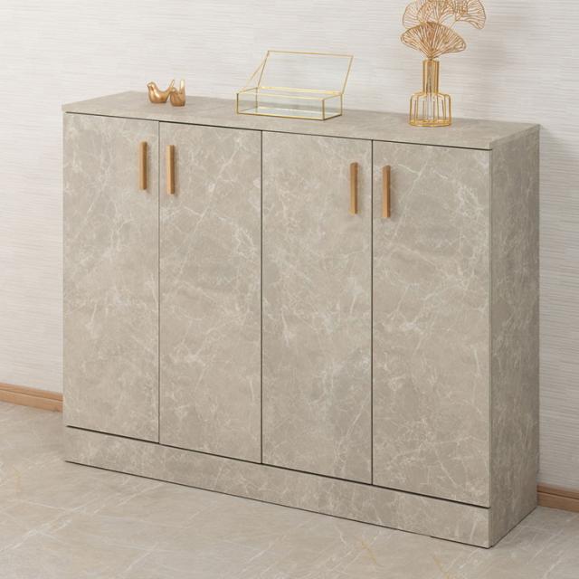 joli カウンター下収納 幅112 リビング おしゃれ 取っ手 ピンクゴールド 収納ケース タンス 薄型 一人暮らし 新生活 kitchen 台所収納 小物収納 ベージュ グレージュ ゴールド 大理石(代引不可)【送料無料】