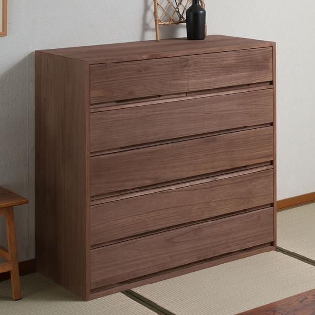 桐心 桐ケース 5段 幅100.5 ブラウン 茶 衣装ケース 桐タンス チェスト 桐