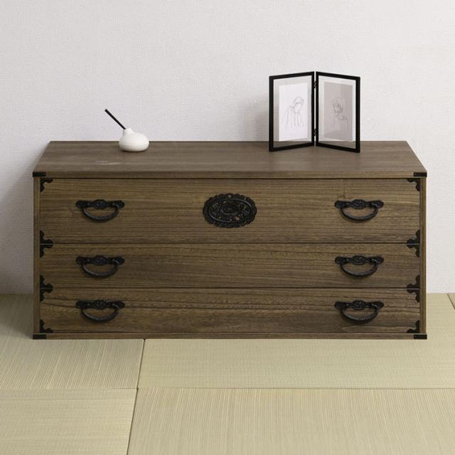 Jidai 桐ケース 3段 衣装ケース 桐タンス チェスト 桐衣装箱