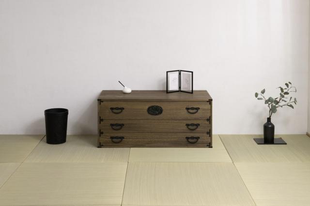 桐タンス 5段 和服収納 昭和レトロ 金具取手付き アンティーク 和箪笥