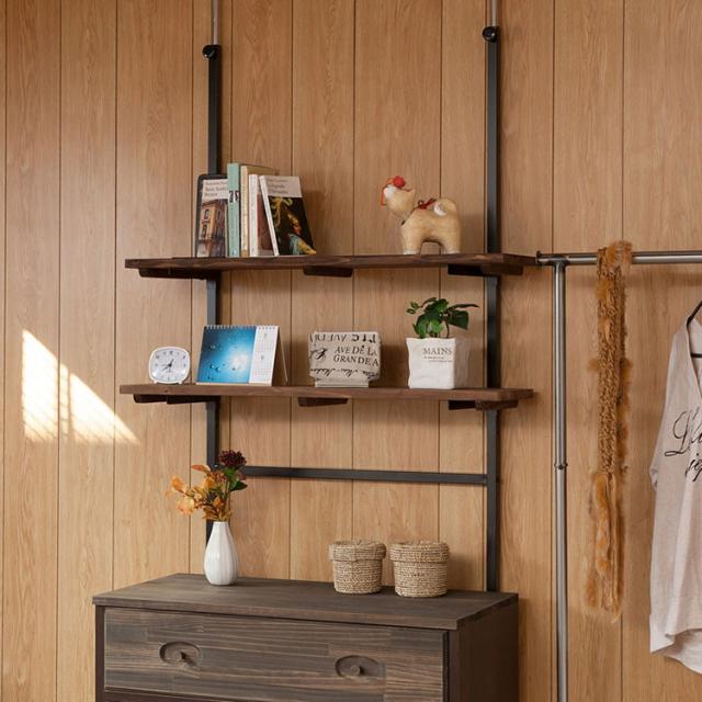 Move ディスプレイラック 幅86 突っ張り 壁面収納 無段階調整 オープンラック 幅86 シェルフ つっぱり棚 収納棚 収納ラック オープンラック 壁面収納 おしゃれ 壁面ラック ディスプレイラック(代引不可)【送料無料】