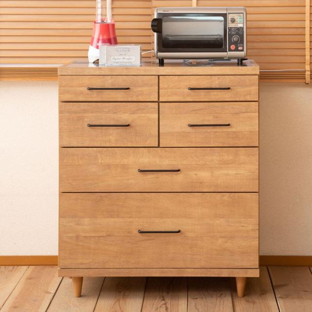 STING キッチンカウンター 幅80.5 ヴィンテージオーク ステンレス レンジ台 レンジラック 食器棚 レンジボード キッチン収納 キッチンボード 木製 キャビネット キッチンラック(代引不可)【送料無料】