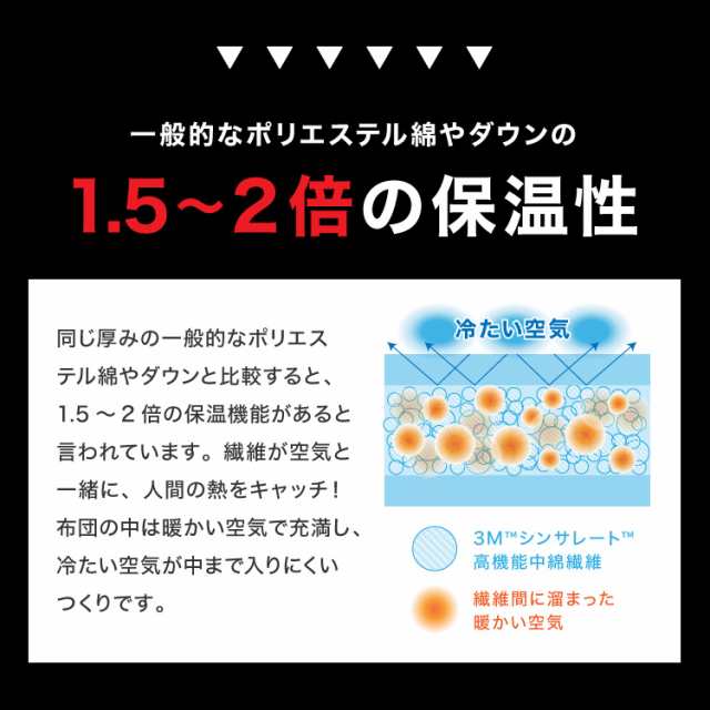 シンサレート 掛け布団 ダブル 選べる12色×生地2タイプ フリース ...