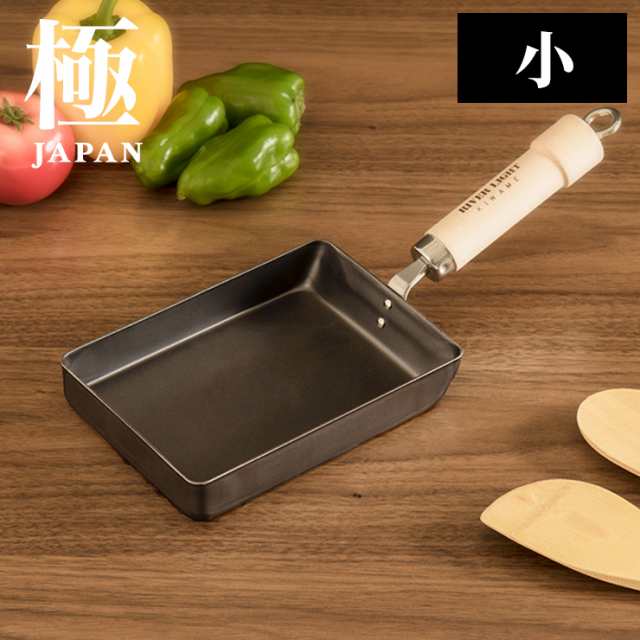 モールブティック割引 リバーライト 極 JAPAN たまご焼き 小 日本製 鉄フライパン 玉子焼きフライパン 極JAPANシリーズ お手入れ簡単  窒化処理 木製ハンドル 玉 キッチン・食器・調理