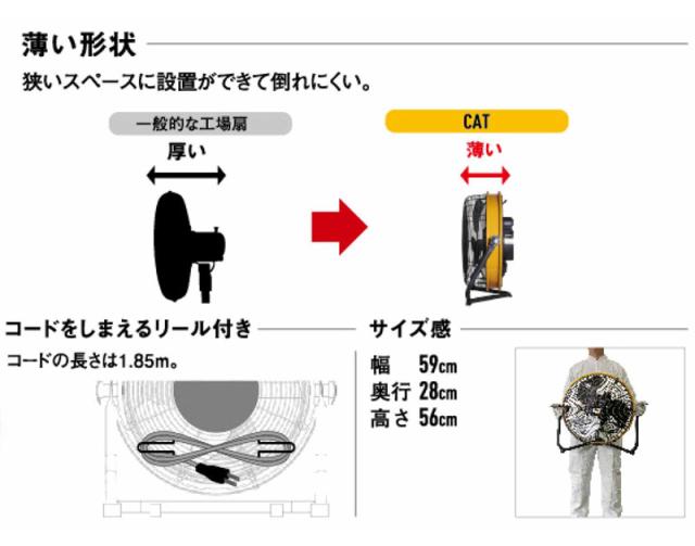 CAT フロアーファン サーキュレーター 工業扇風機 床置式 キャタピラー
