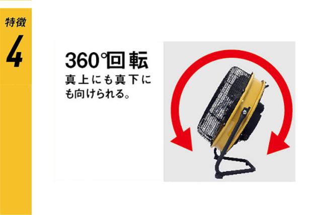 CATERPILLAR キャタピラー 工場扇 35cm 14インチ フロアーファン 羽根軸360 回転機能付 HV-14S360 大型サーキュレーター キャタピラー 壁掛け 床置き CAT(代引不可)【送料無料】_4