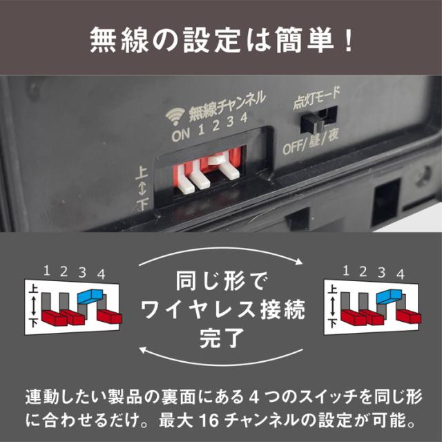 ムサシ RITEX ライテックス 無線連動センサーライト 送受信型 7W×2灯 W-610 musashi 屋外 防犯ライト 庭 玄関 ガレージ 駐車場 つながる無線連動 最大16台(代引不可)【送料無料】_5