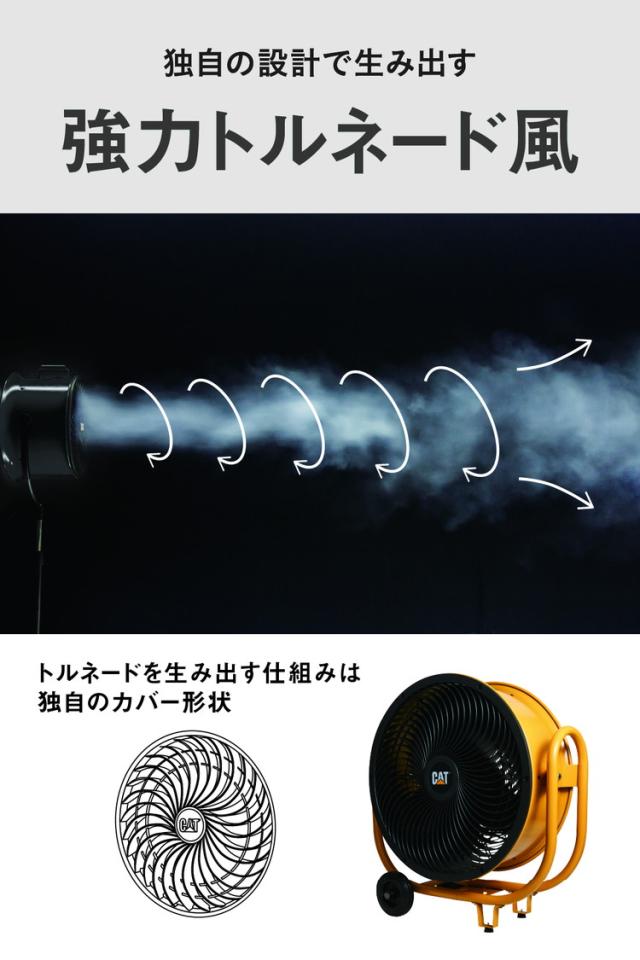 CAT サーキュレーター 羽根60cm 大型 風量3段階 工業扇風機 工場扇 
