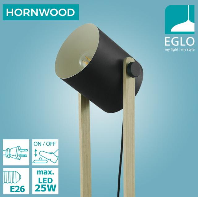 EGLO フロアライト スタンドライト おしゃれ 北欧 間接照明 フロアスタンド 寝室 リビング フロアランプ アンティーク LED インテリア 照明 EGLO HORNWOOD 204278J 電球別売(代引不可)【送料無料】_2