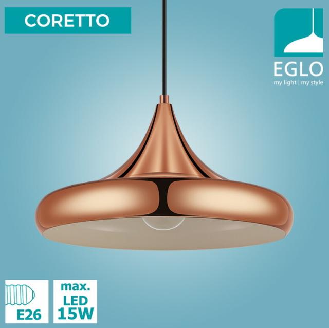 EGLO ペンダントライト おしゃれ 北欧 ダイニング 照明 キッチン ダクトレール LED 電球対応 照明器具 間接照明 天井照明 EGLO CORETTO 40cm 204426J 電球別売(代引不可)【送料無料】_2