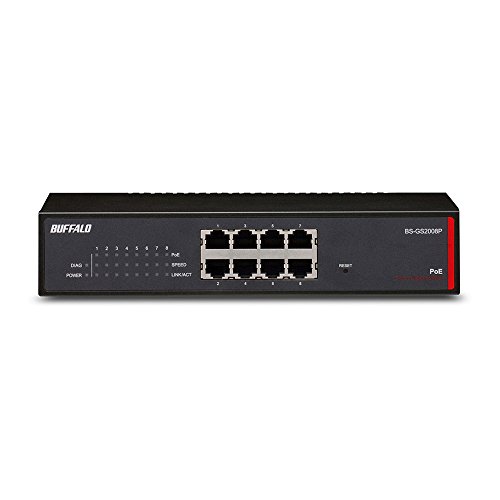バッファロー レイヤー2 Giga PoE スマートスイッチ 8ポート BS-GS2008P (ＨＵＢ)【送料無料】
