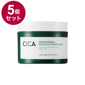 【単品5個セット】 GREEN DERMA グリーンダーマ CICAエッセンシャルパッド 90枚【送料無料】