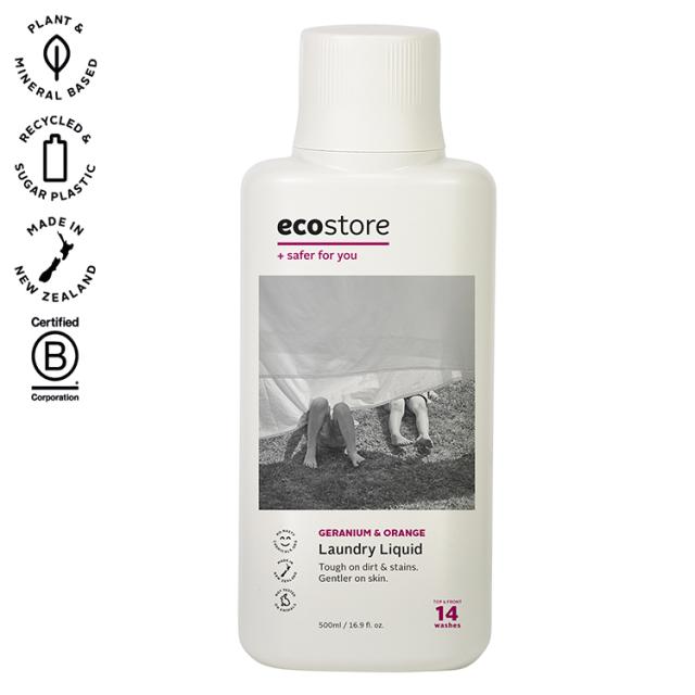 ecostore ランドリーリキッド ゼラニウム&オレンジ 500mL エコストア 洗剤 液体洗剤 肌にやさしい 天然 植物由来 敏感肌 低刺激 その他洗濯用洗剤