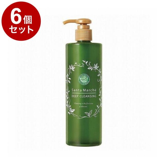 【単品6個セット】Santa Marche サンタマルシェ 薬用ディープクレンジング 400g クレンジングジェル 緑茶 W洗顔不要 メイク落とし 化粧落とし【送料無料】