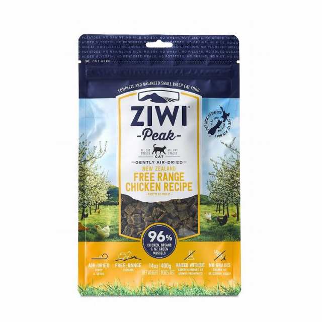 ジウィピーク エアドライ キャットフード フリーレンジチキン 400g ZIWI PEAK 猫用 キャット 主食 フード 鶏肉【送料無料】の通販は