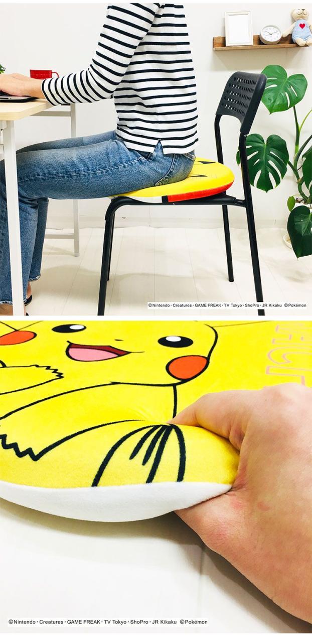 ポケットモンスター 低反発チェアパッド ピカチュウ イーブイ ゲンガー 