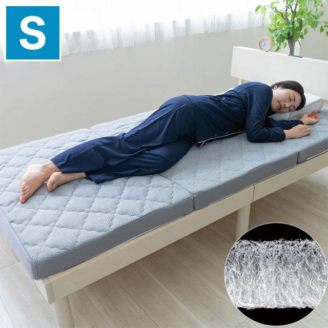 空気の上で眠るマットレス Air Sleep Mattress 空気の上で眠るマットレス まるで雲(空気)の上で浮いているかのような独特な寝心地 交通気&高弾力3D樹脂ファイバー素材 丸洗いOK リバーシブル(代