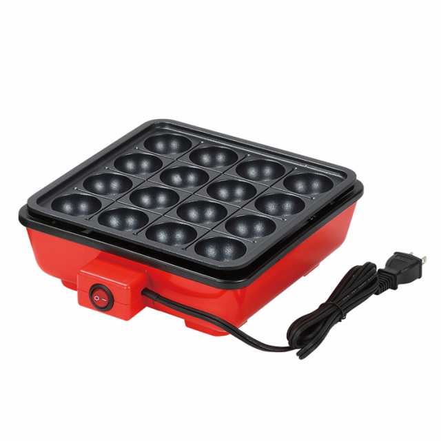 たこパー日和II 電気式たこ焼き器16穴 プレート付 D-6546 パール