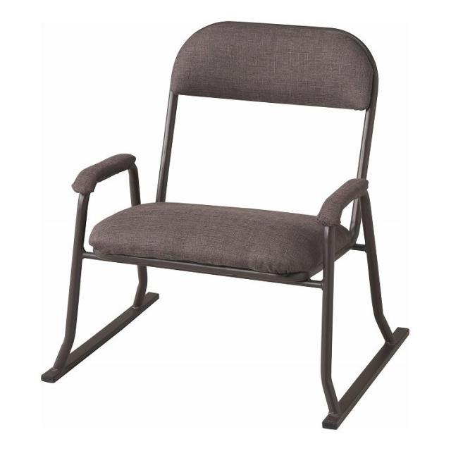 パイプ積み重ね座イス ハイバック肘付ブラウン N-8405 パール金属【送料無料】の通販は 5,755円