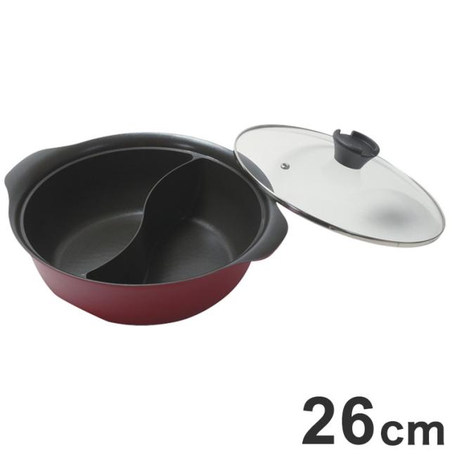 パール金属 ステイドリーム ふっ素加工IH対応ガラス蓋付二食鍋26cm HB-6587【送料無料】