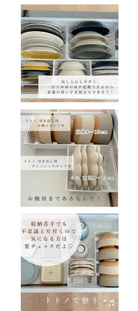 【デッシュスタンド6点セット】 リッチェル トトノ (totono) 引き出し用 ディッシュスタンドR ミニ 1点 レギュラー 2点 ワイド 2点 お椀スタンドR 1点(代引不可)【送料無料】の通販は