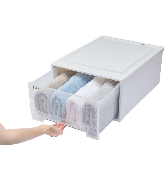 【5個セット】 【2025年新作】 天馬 収納ケース Fits フィッツケース 53-39M WC(ホワイトクリア)【送料無料】