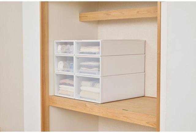 【5個セット】 【2025年新作】 天馬 収納ケース Fits フィッツケース 53-39M WC(ホワイトクリア)【送料無料】