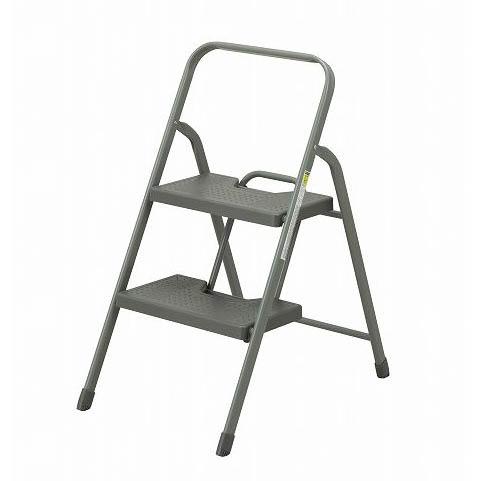 シービージャパン フォールディングステップ 2段 グレー折りたたみ 脚立 スリム 折り畳み モダン(代引不可)【送料無料】の通販は 5,300円