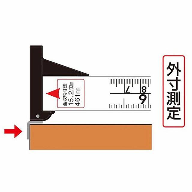 シンワ測定 3倍尺のび助一方向式12尺併用目盛 C 65193【送料無料】の通販は