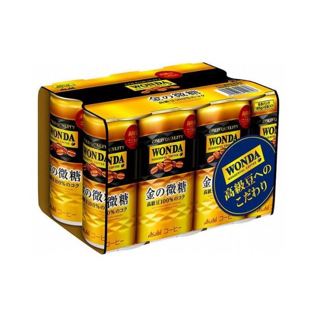 【まとめ買い】 アサヒ ワンダ 金の微糖 6缶パック 185gX6 x5個セット 食品 業務用 大量 まとめ セット セット売り コーヒー(代引不可)【の通販は 5,187円