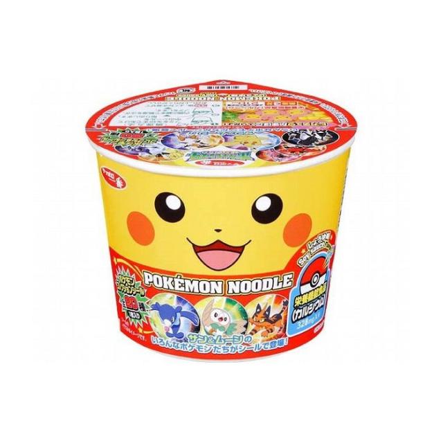 【12個セット】 サンヨー食品 サッポロ一番 ポケモンヌードルしょうゆ味 カップ 38g x12コ(代引不可)【送料無料】