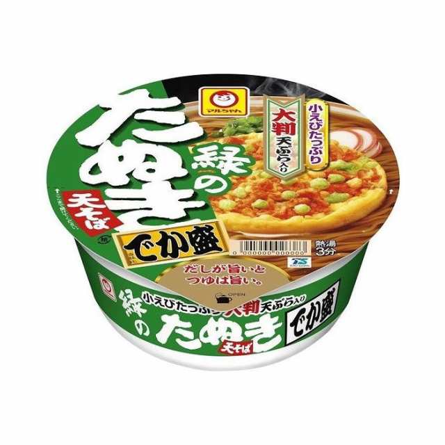 12個セット】 マルちゃん 緑のたぬき天そば でか盛 東 146g x12
