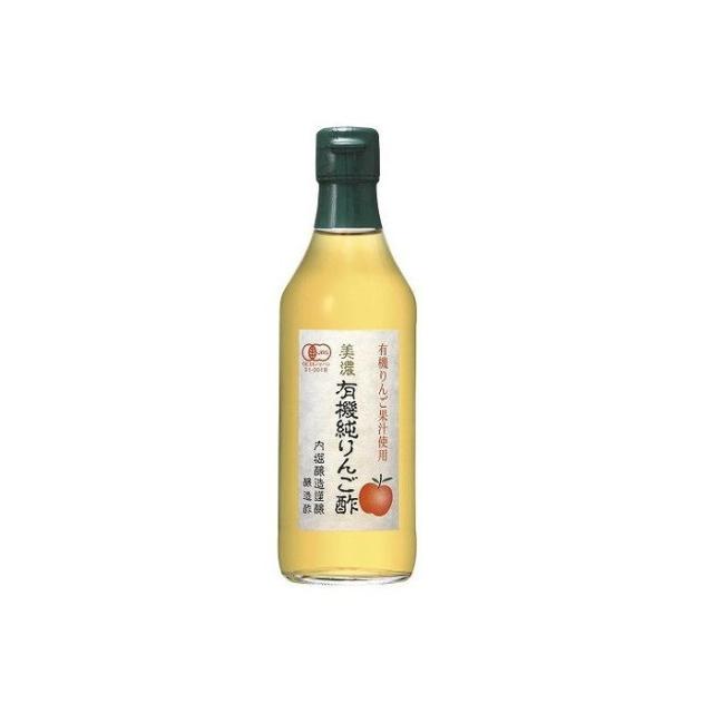 【6個セット】 内堀 美濃 有機 純りんご酢 瓶 360ml x6 まとめ売り セット販売 お徳用 おまとめ品(代引不可)【送料無料】