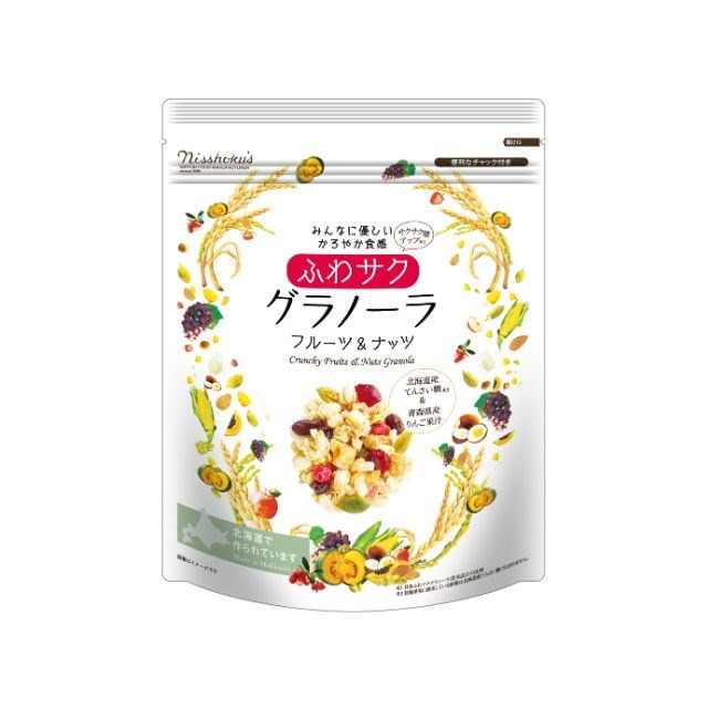 【単品24個セット】 日食 ふわサク フルーツ&ナッツ グラノーラ 200g(代引不可)【送料無料】