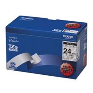 ブラザー工業(BROTHER) 文字テープ TZe-151V透明に黒文字 24mm 5個（代引不可）