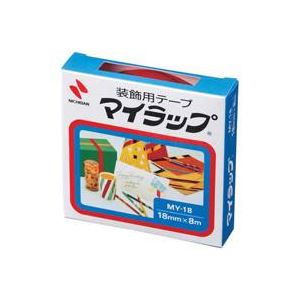 （まとめ買い）ニチバン マイラップテープ MY-18 18mm×8m 赤 【×20セット】（代引不可） 4,594円