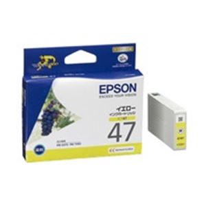 （まとめ買い）エプソン EPSON IJインクカートリッジ ICY47 イエロー 【×4セット】（代引不可）の通販は 6,703円