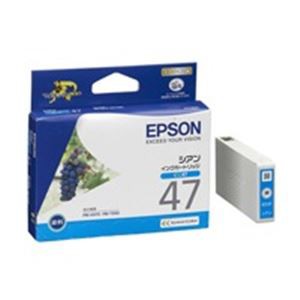 （まとめ買い）エプソン EPSON IJインクカートリッジ ICC47 シアン 【×4セット】（代引不可）