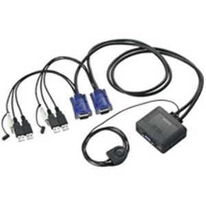 エレコム(ELECOM) パソコン切替器／KVM-KUS ブラック（代引不可）