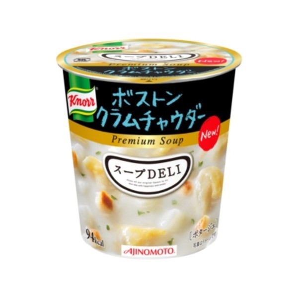 パスタ入り　マーケット－通販サイト　マーケット　クノール　まとめ買い】味の素　リコメン堂　au　クラムチャウダー　スープDELI　PAY　38.0g×18カップ（6カップ×3ケース）（1456883）×1個（代引不の通販はau　PAY