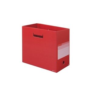 （まとめ買い）プラス ボックスファイルワイド FL-024BF A4 BRR 【×10セット】（代引不可）