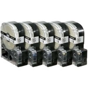 キングジム PROテープ SS12KL-5 白に黒文字 12mm 5個（代引不可）の通販は