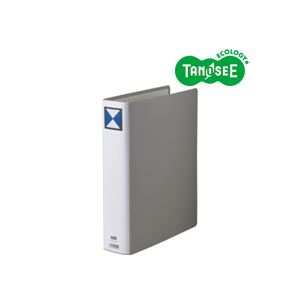 （まとめ）TANOSEE 両開きパイプ式ファイル A4タテ 50mmとじ グレー 30冊（代引不可）の通販は