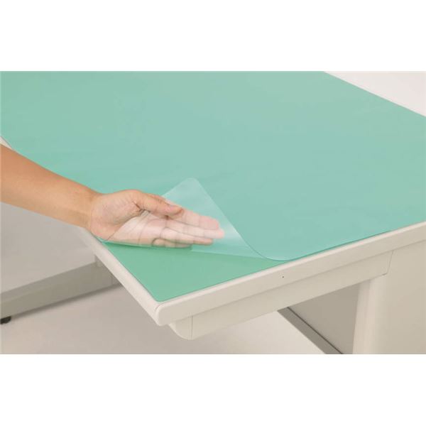 PVCデスクマット（グリーンマット付） 1050×720×0.8mm（代引不可）の通販は 5,449円