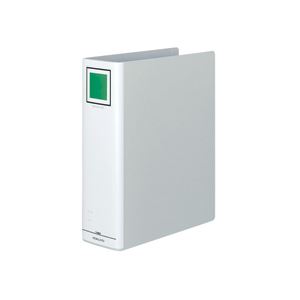 （まとめ）チューブファイル[エコ] 片開き A4タテ 80mmとじ シルバー 10冊（代引不可）の通販は