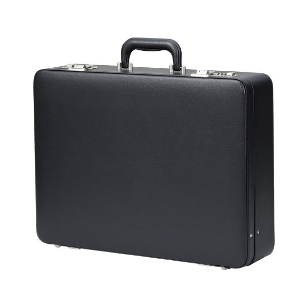 クラウン アタッシュケース ダイヤルロック A4 CR-AT312-B 黒 1個（代引不可）