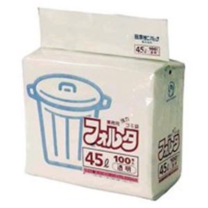 （まとめ買い）日本サニパック フォルタ・環優包装 F-4C 透明 45L 100枚 【×3セット】（代引不可）の通販は 8,910円