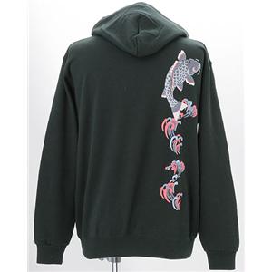 驚愕の10柄！ 語れる立体和柄パーカー 登鯉 S（代引不可）