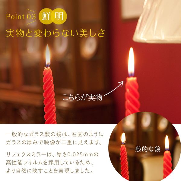 プロ仕様！割れない鏡 【REFEX】リフェクス 姿見 壁掛け対応スタンドミラー W80cm×150cm シャンパンゴールド色 NRM-6／SG 【日本製】（代引不可）_3
